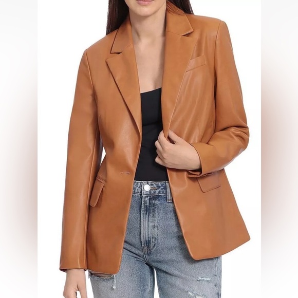 bagatelle Jackets & Blazers - Bagatelle Brown Leather Jacket Sz M Women’s NEW Fall Blazer